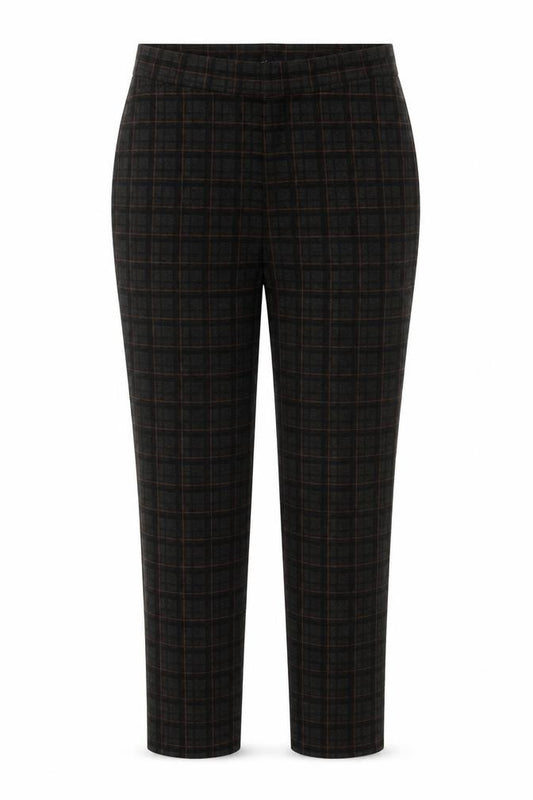 M&S Women’s Grey Check Skinny Stretch Trousers UK 14 Regular
