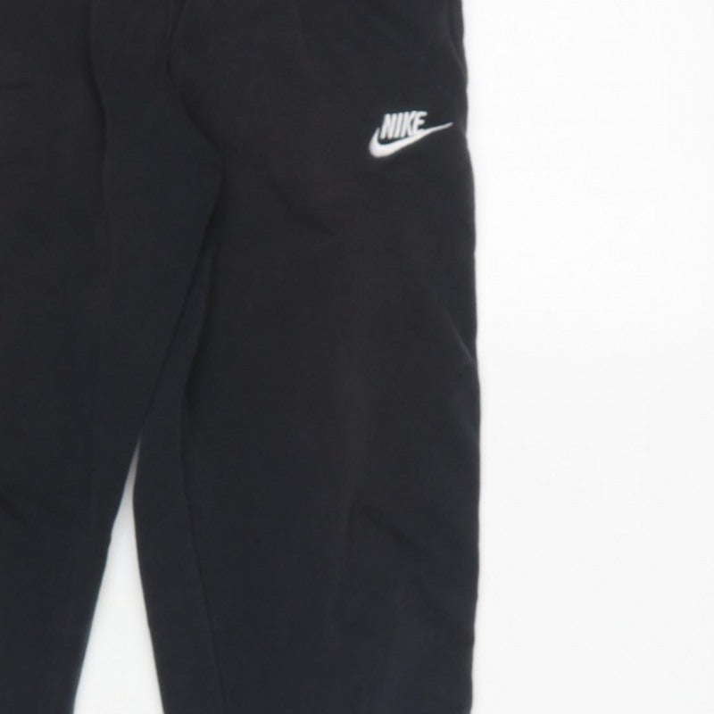 Nike Men's Black S Taped Logo Cuffed Sweatpants Joggers