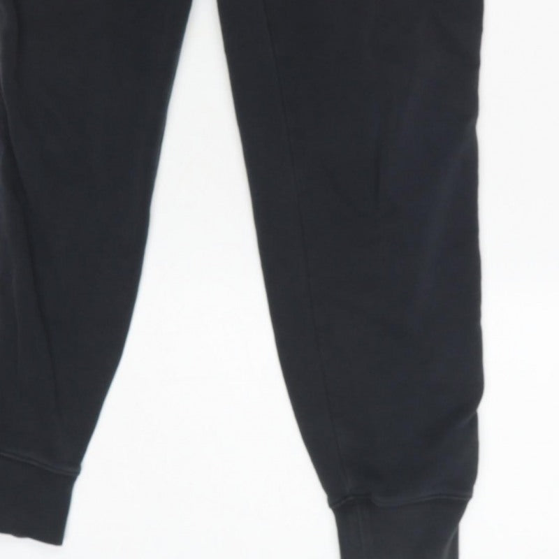 Nike Men's Black S Taped Logo Cuffed Sweatpants Joggers