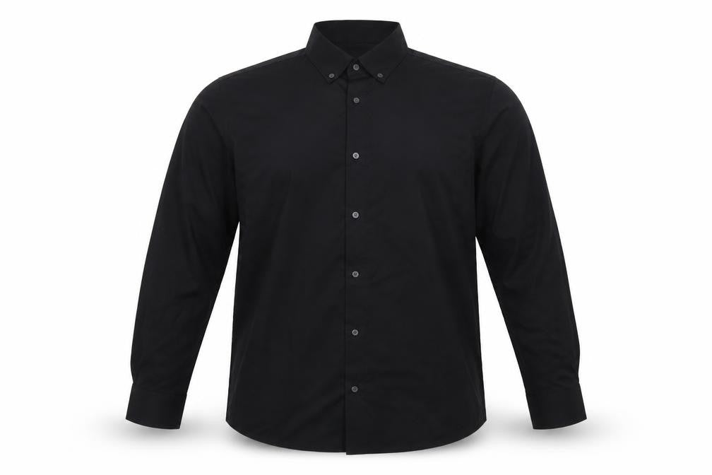 Marks & Spencer Men's Black 3XL Slim Fit 360 Flex Button-Down Shirt