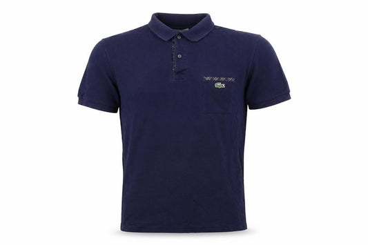Vintage Lacoste Mens Blue L Short Sleeve Cotton Pique Logo Polo