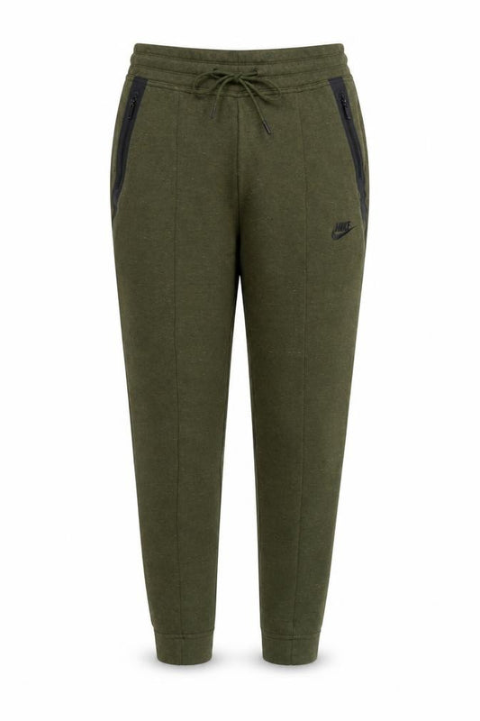 Nike Women’s Green XS Jogger Trousers Cotton Blend Zip Pockets