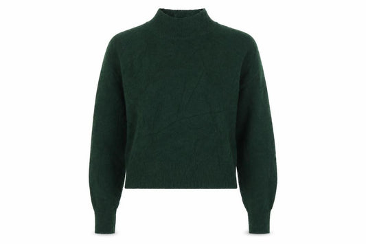 & Other Stories Women Green XS Mock Neck Knit Pullover Jumper
