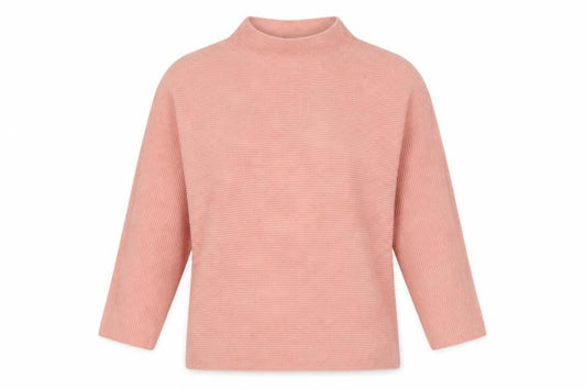 Lands' End Women Pink M Roll Neck Tight-Knit Long Sleeve Jumper
