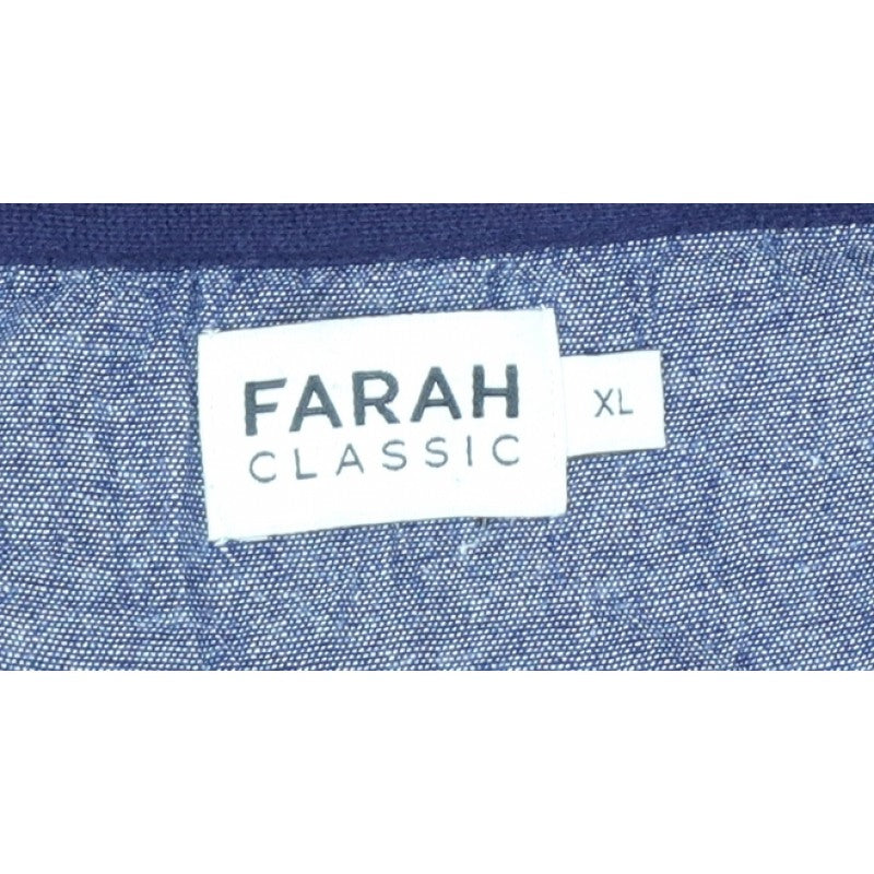 Farah Classic Mens Red XL Cotton Crew Neck Logo Pullover Jumper