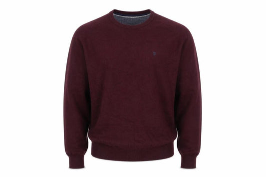 Farah Classic Mens Red XL Cotton Crew Neck Logo Pullover Jumper