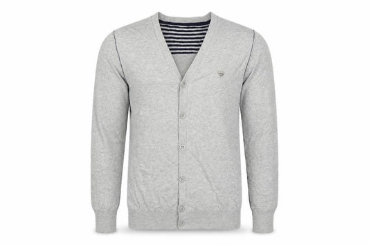 Diesel Boys Grey XL V-Neck Button Knit Cardigan Logo