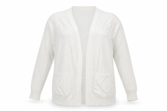 Marks and Spencer Women Ivory Size 16 Open Knit Cardigan Pockets