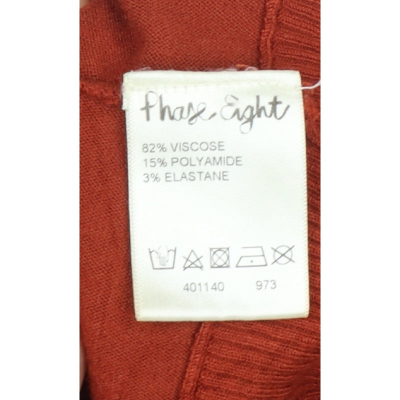 Phase Eight Women Red Size 10 Cowl Neck Button Shoulder Knit Jumper