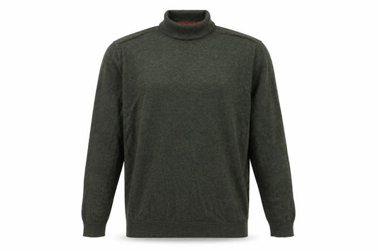 Next Men's Green M Roll Neck Cotton Knit Pullover Jumper