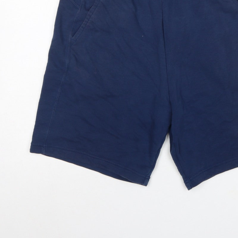 Puma Men’s Blue M Sweat Shorts Elastic Waist Logo Pockets
