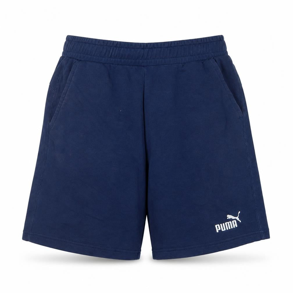 Puma Men’s Blue M Sweat Shorts Elastic Waist Logo Pockets
