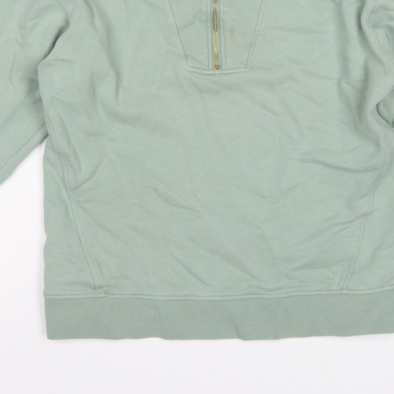 Joules Women's Soft Green UK 10 Pullover Half Zip Sweatshirt