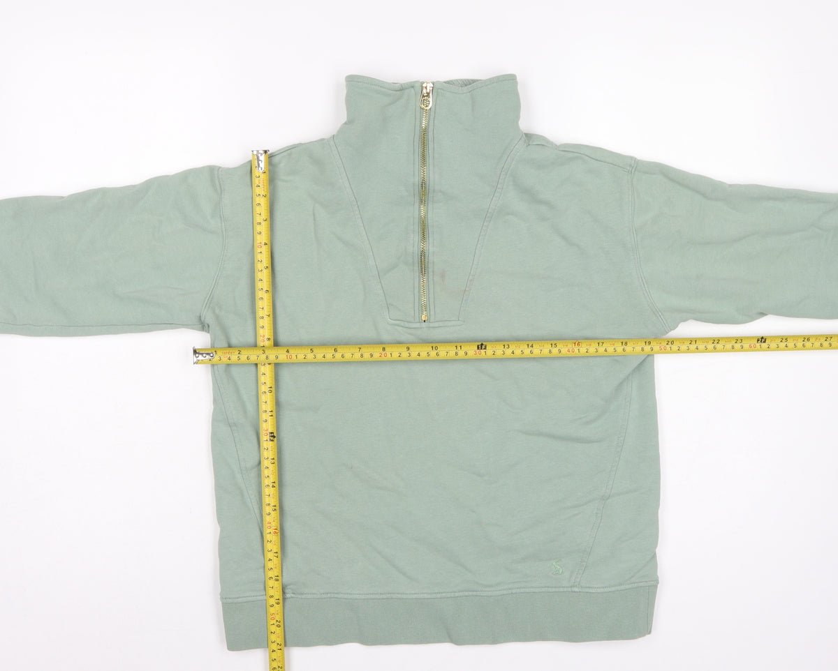 Joules Women's Soft Green UK 10 Pullover Half Zip Sweatshirt