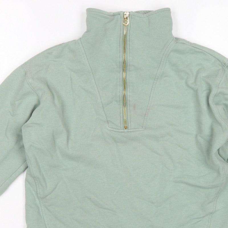 Joules Women's Soft Green UK 10 Pullover Half Zip Sweatshirt