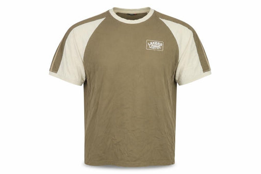 vanVaan Mens Brown L Lakers Sports Colourblock Crew Neck T-Shirt