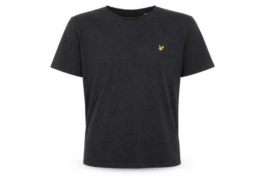 Lyle & Scott Mens Black L Organic Cotton Logo Crew Neck T-Shirt