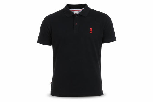 U.S. Polo Assn. Men’s Black L Slim Fit Embroidered Logo Polo Shirt