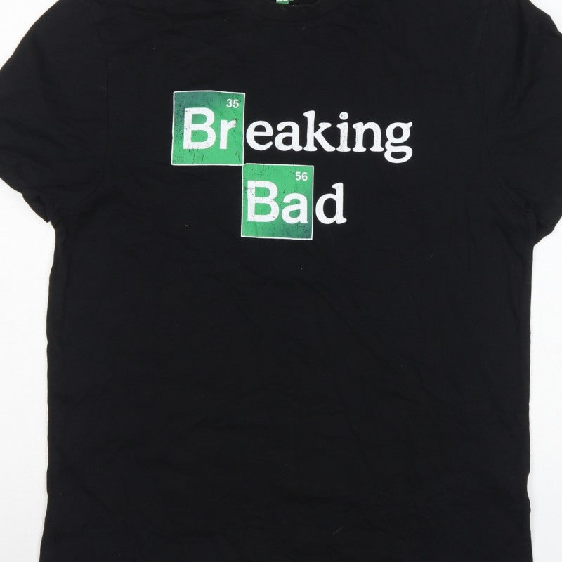 Breaking Bad Men’s Black XL Graphic Print Crew Neck T-Shirt
