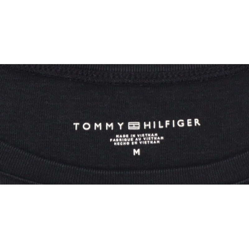 Tommy Hilfiger Women Black M Basic Long Sleeve Crew Neck T-Shirt