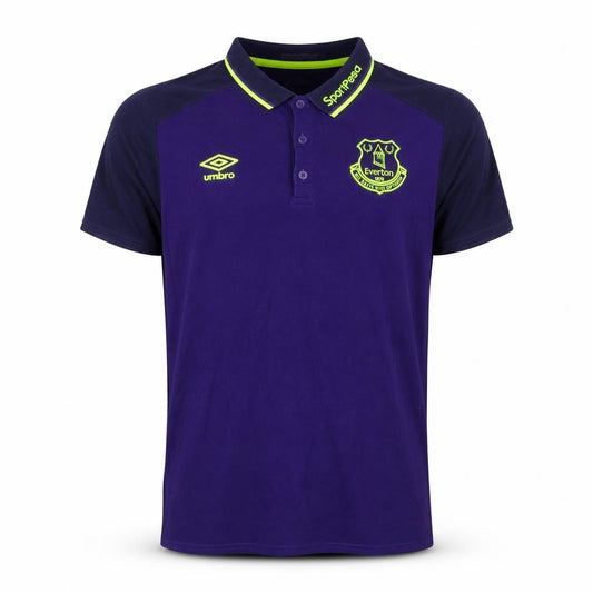 Umbro Men’s M Purple Everton SportPesa Football Polo Short Sleeve