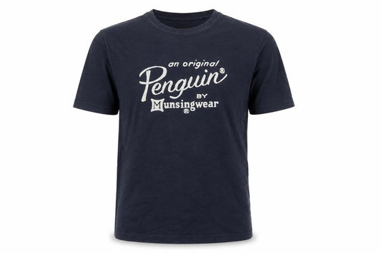 Original Penguin Men's Navy L Logo Graphic Crew Neck T-Shirt