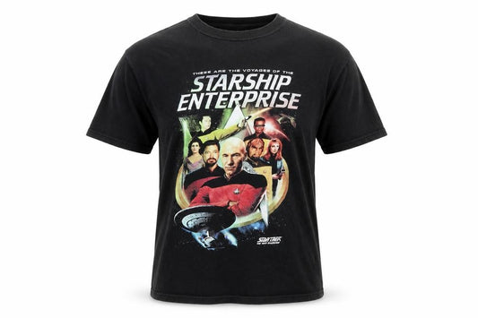 Star Trek Men's Black Large Graphic Print Crew Neck T-Shirt