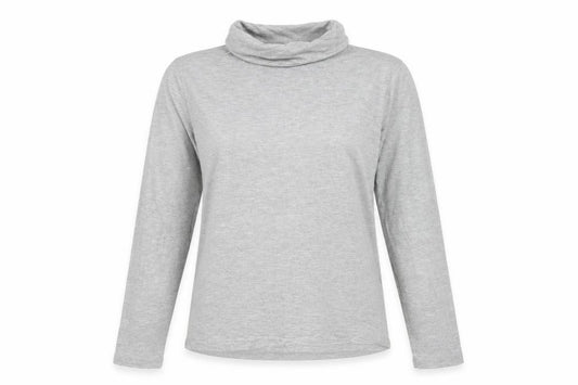 Hobbs Women Grey UK 10 Cowl Neck Long Sleeve Jersey Top