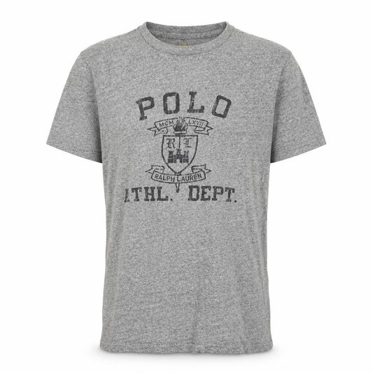 Polo Ralph Lauren Men’s Grey L Custom Fit Graphic Print Cotton T-Shirt