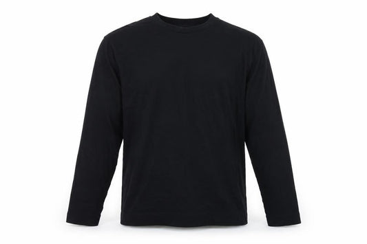 Collusion Men's Black M Long Sleeve Crew Neck Cotton T-Shirt