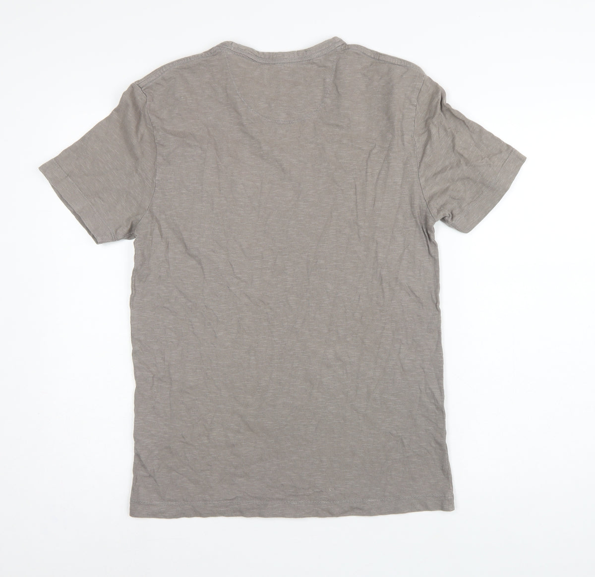 French Connection Men Grey Size S Regular Pocket Crew Neck T-Shirt