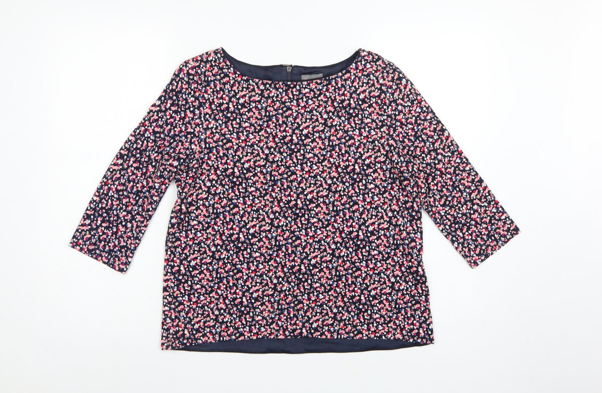 Phase Eight Women Multicoloured Floral 3/4 Sleeve Blouse Size 10