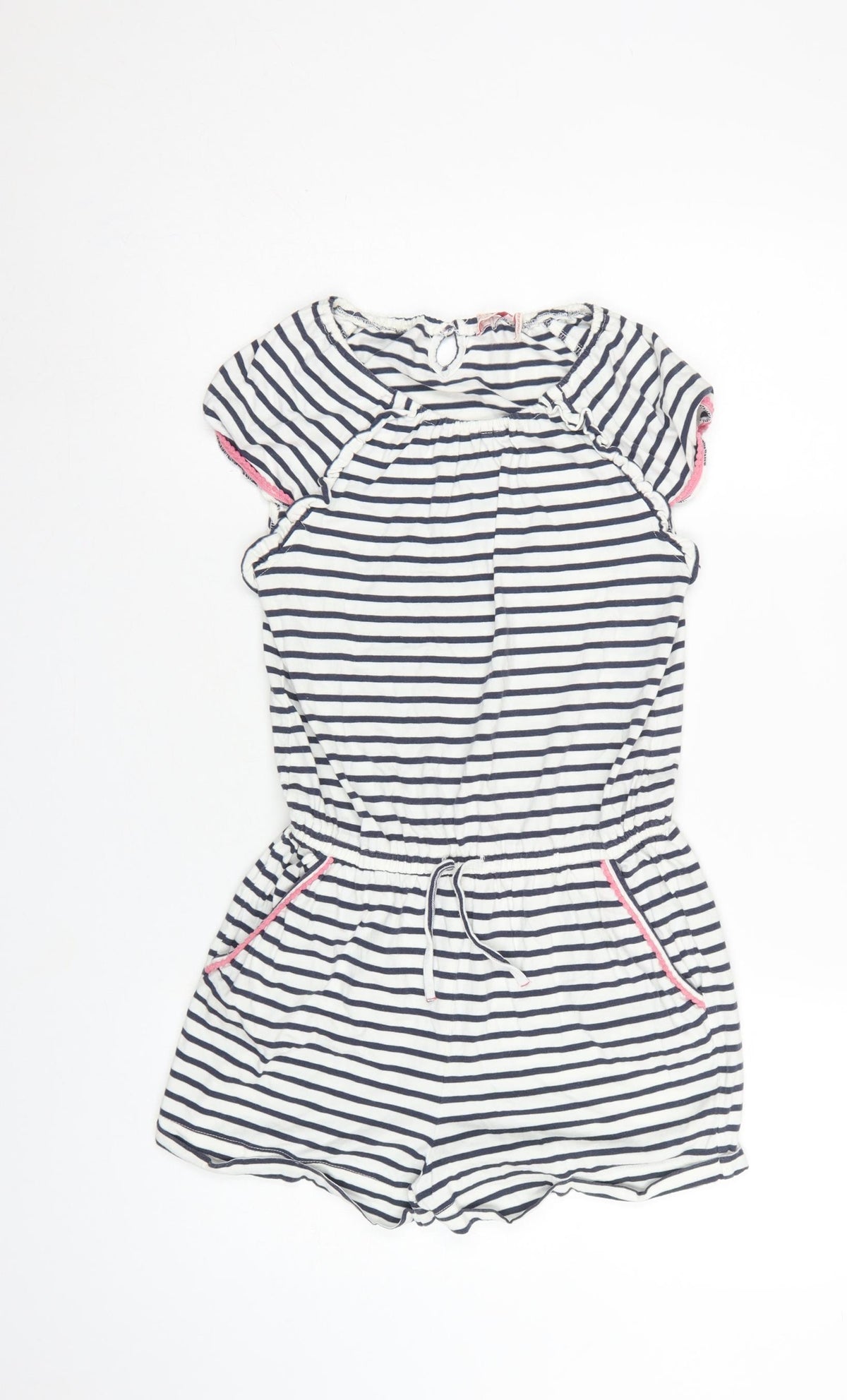 FatFace Girls Multicoloured 12-13 Years Striped Playsuit Pockets