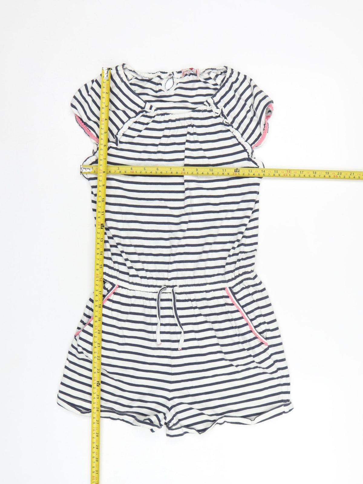 FatFace Girls Multicoloured 12-13 Years Striped Playsuit Pockets