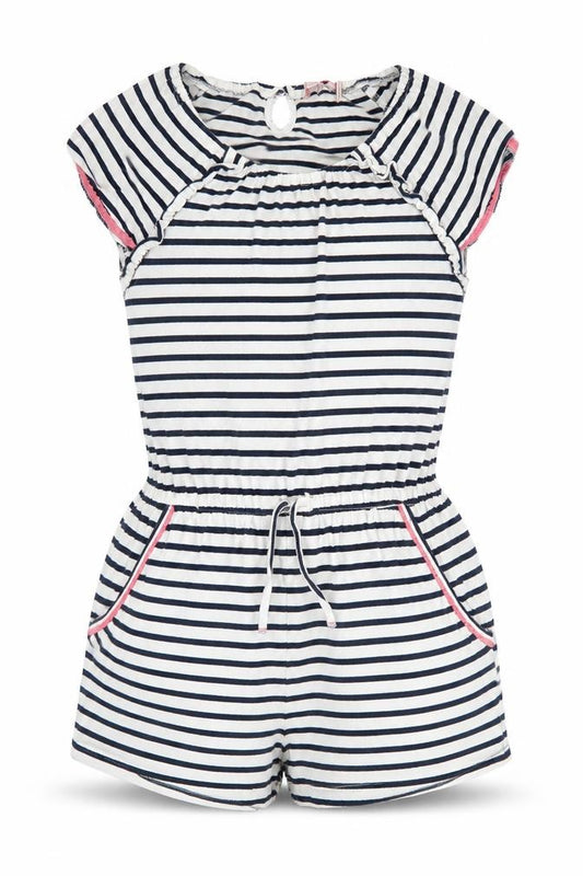 FatFace Girls Multicoloured 12-13 Years Striped Playsuit Pockets