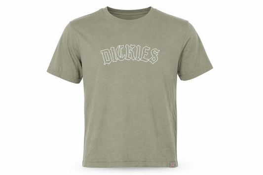Dickies Men's Green Large Gothic Logo Graphic Print Crew Neck T-Shirt