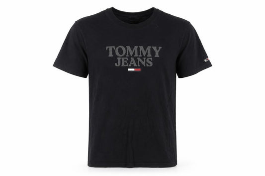 Tommy Jeans Men's Black L Logo Graphic Crew Neck Short Sleeve T-Shirt