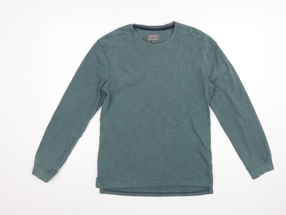 FatFace Men’s Green Cotton Crew Neck Pullover Sweatshirt Size S
