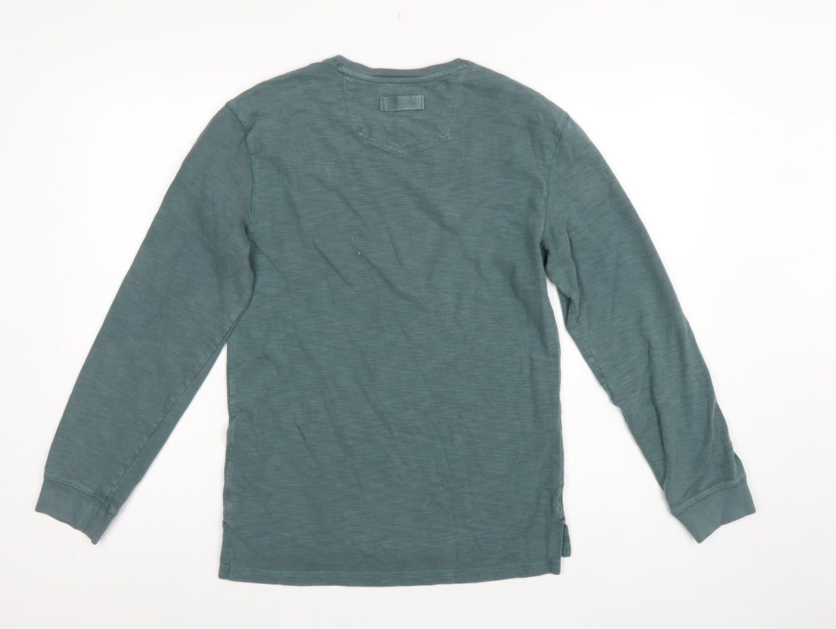 FatFace Men’s Green Cotton Crew Neck Pullover Sweatshirt Size S