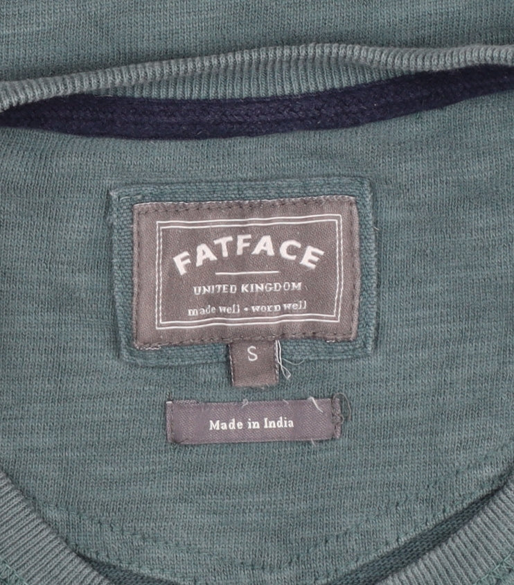 FatFace Men’s Green Cotton Crew Neck Pullover Sweatshirt Size S