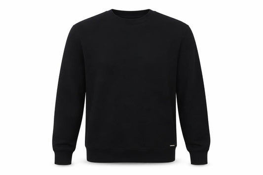 Autograph Men’s Black Small Textured Crew Neck Pullover Sweatshirt