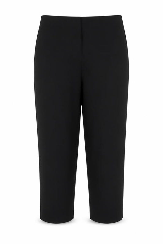 Marks & Spencer Women's Black UK 14 Slim Cropped High Rise Trousers