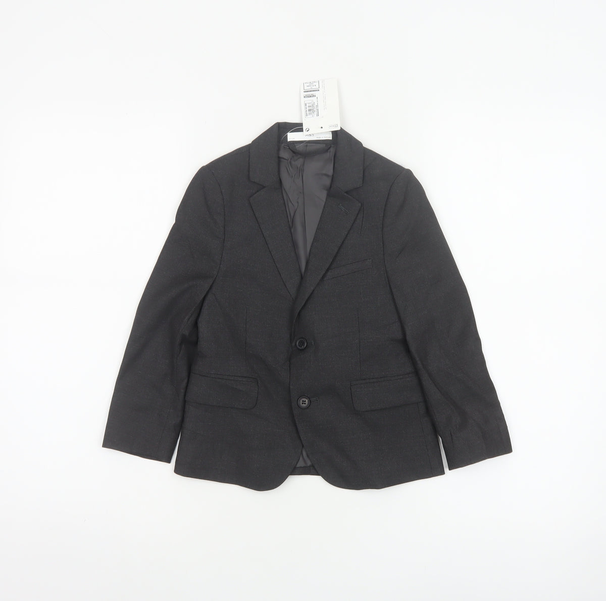 Marks & Spencer Boys Black 4-5 Years Two Button Formal Suit Jacket