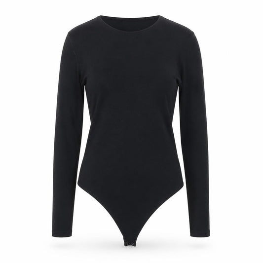 Abercrombie & Fitch Women Black M Long Sleeve Stretch Bodysuit
