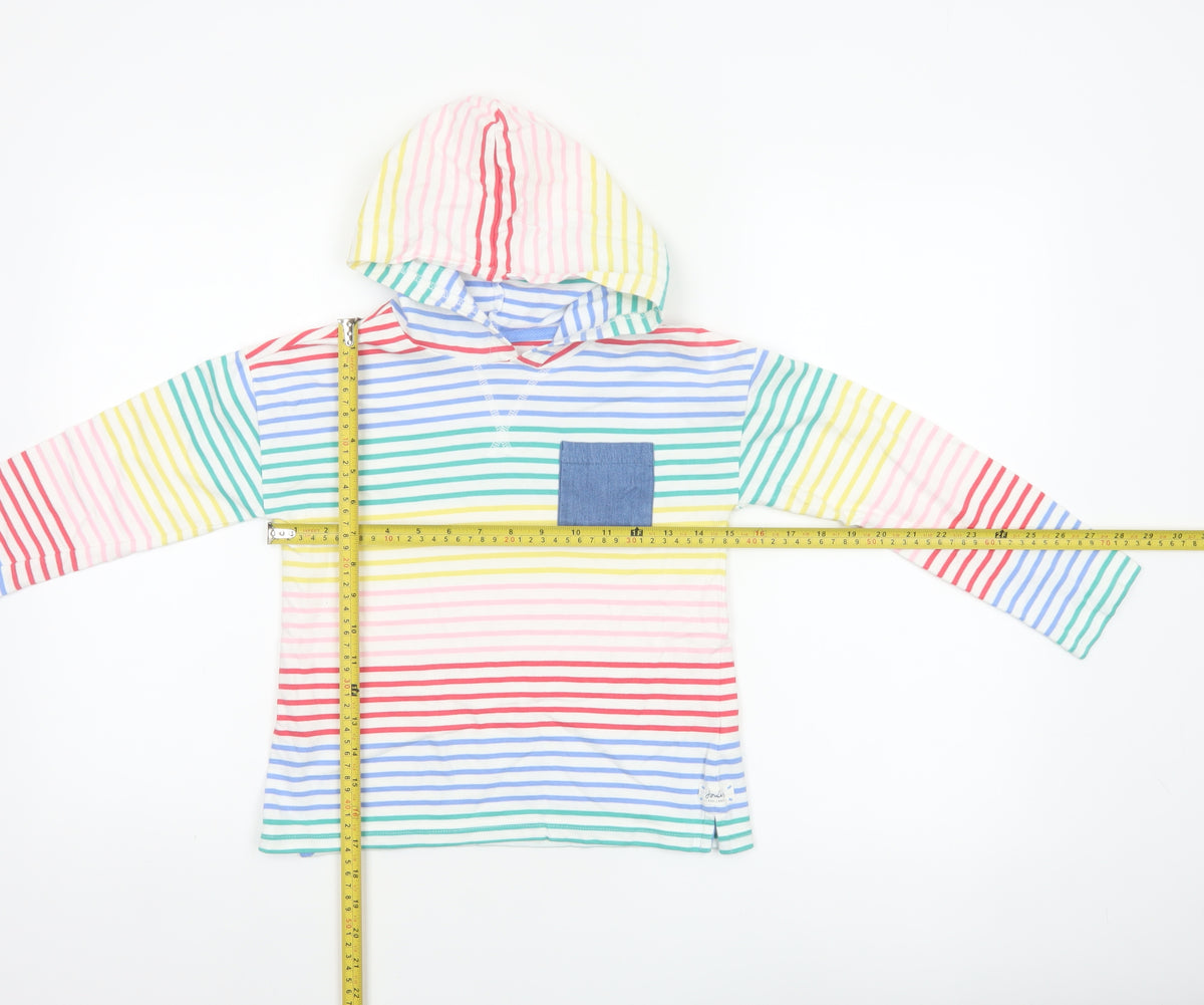 Joules Unisex Kids Multicoloured 8 Years Pullover Striped Hoodie