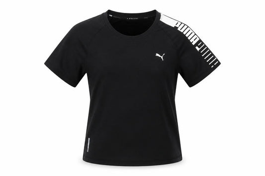 Puma Women’s Black S Training Short Sleeve Raglan Sports T-Shirt