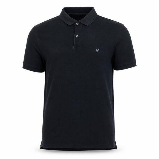 Lyle & Scott Men's Black L Cotton Short Sleeve Logo Polo Shirt