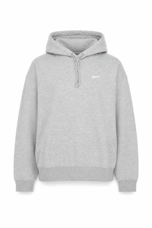 Nike Men's Grey M Pullover Hoodie Logo Cotton Blend Sports