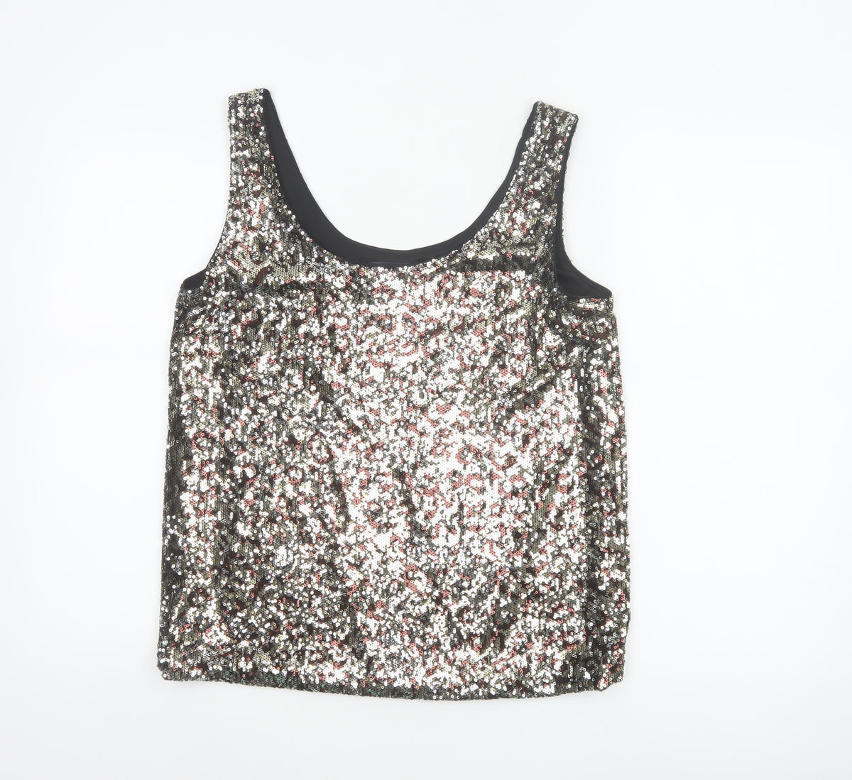 Marks and Spencer Women Silver Sequin Camisole Tank Top Size 12