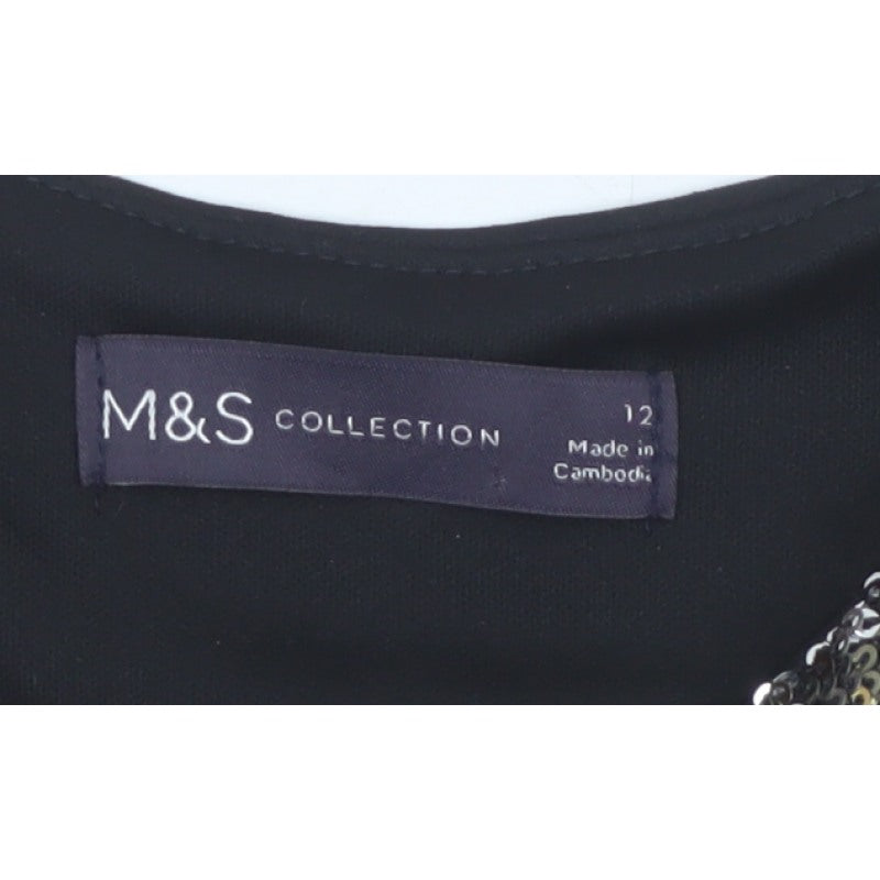Marks and Spencer Women Silver Sequin Camisole Tank Top Size 12